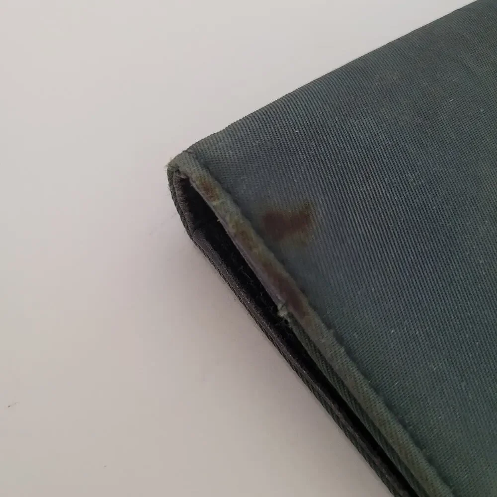Vintage Prada Milano Green Nylon Saffiano Leather Envelope Wallet Made in Italy‎